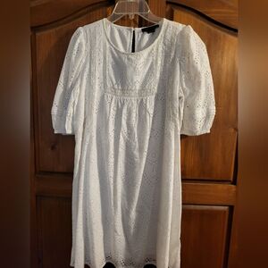 White eyelet dress
